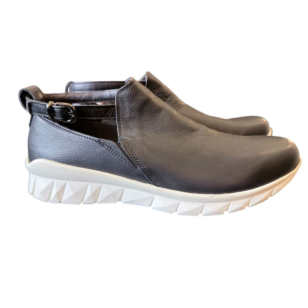 Naot Footwear Cosmic Transitional Leather Hybrid Sneaker Shoe Loafer Sz 41 Black